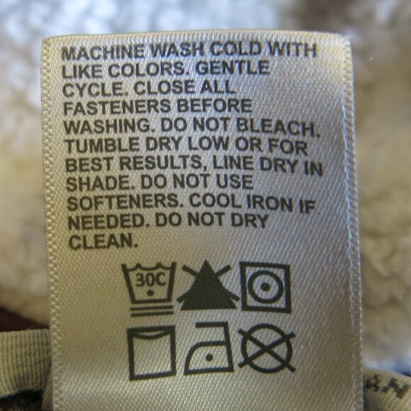 Avalanche Sweater Jacket Brown Geometric Full Zipper Sherpa Fleece Hoodie Size M - Picture 6 of 6